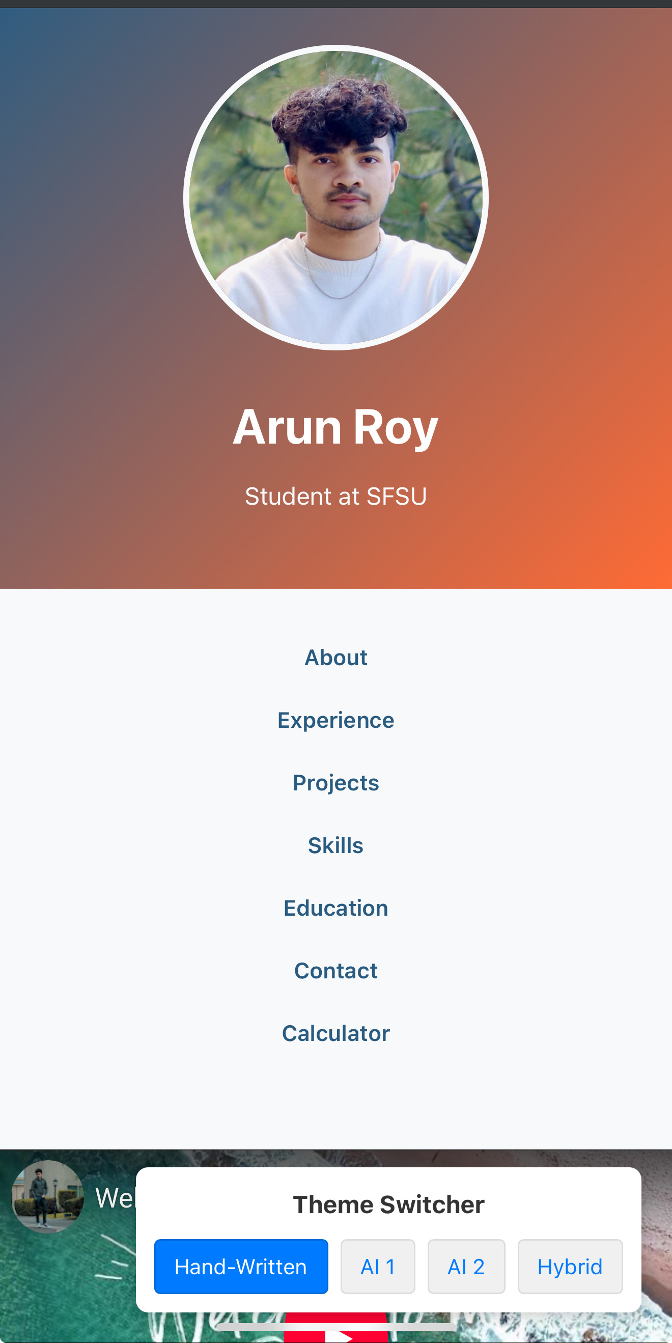 Screenshot of Portfolio